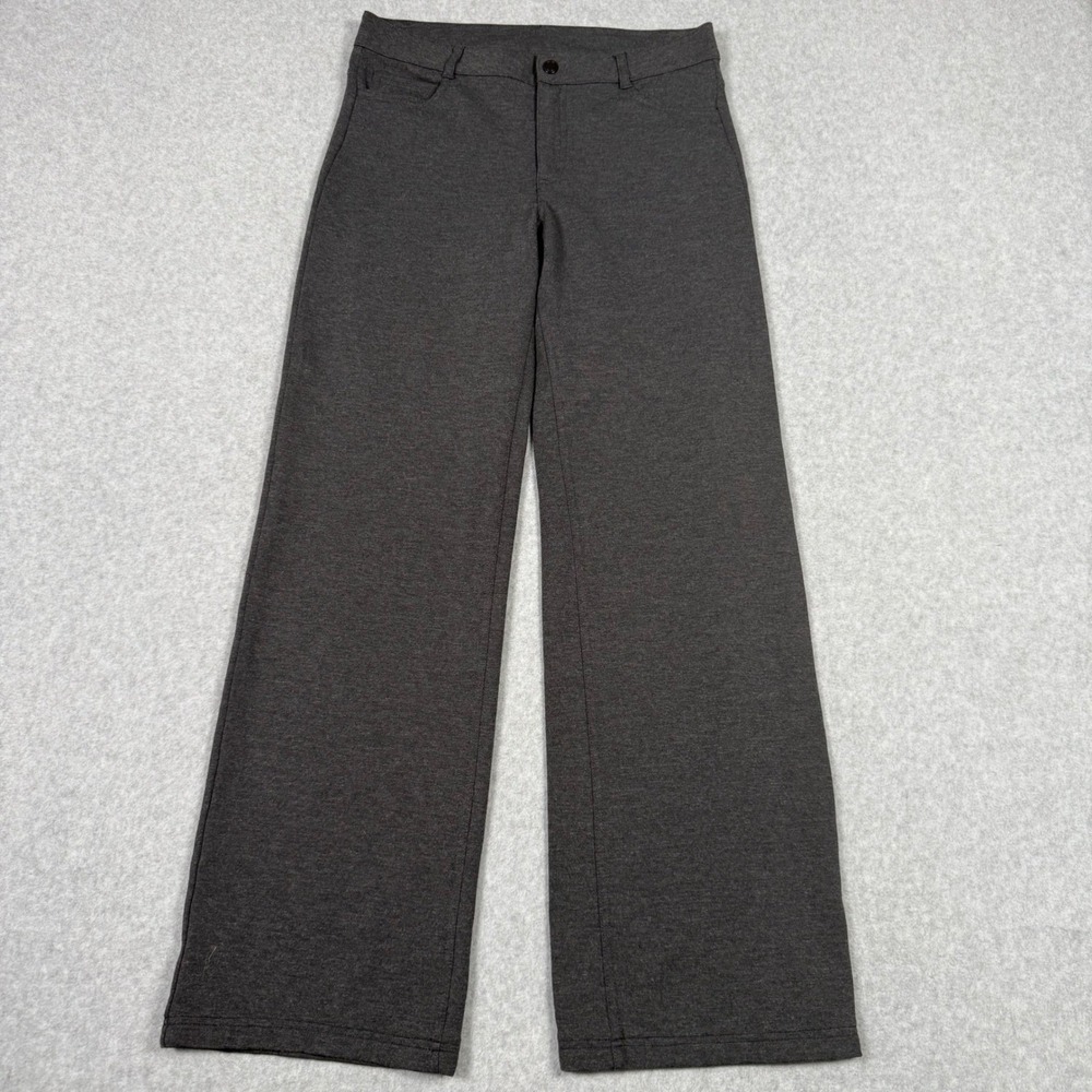 Athleta Womens Gray Wide Leg Trouser Pants Size 4 Comfy Stretch Office Casual